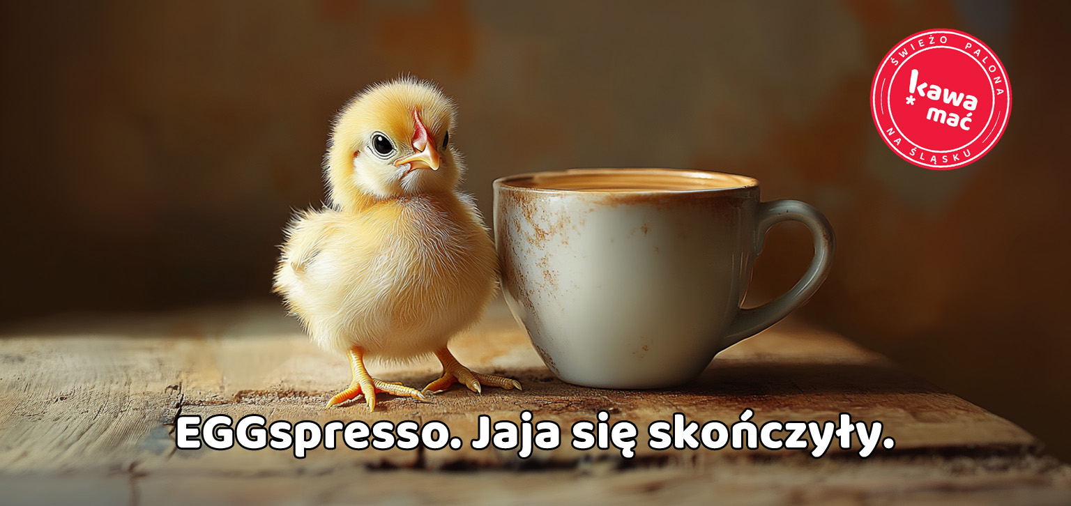 filiżanka kawy i kurczaczek