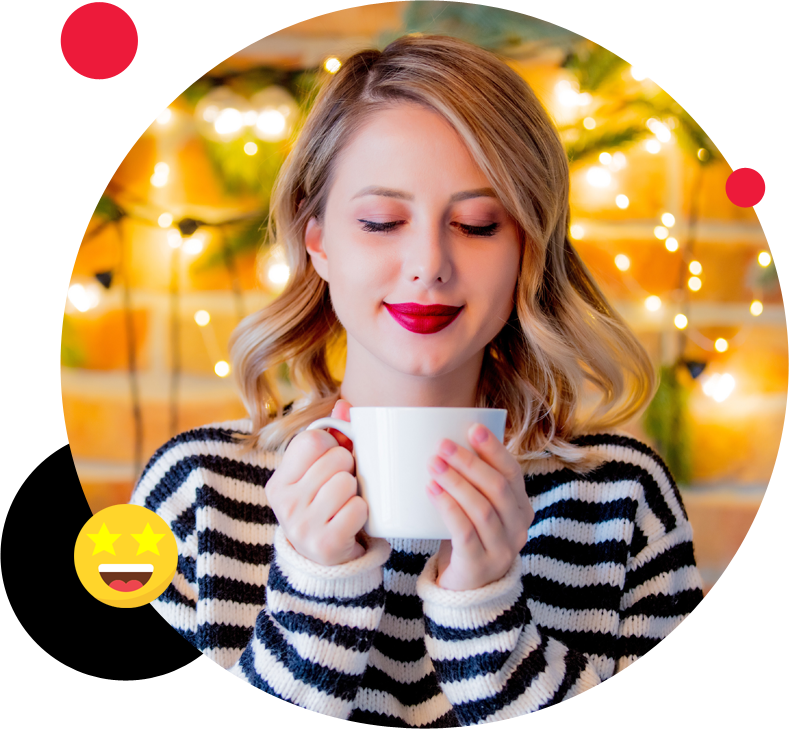 kawa pije kawę świąteczną - cupping